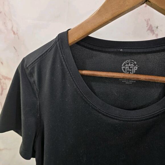 REI Co Op Shirt Womens Medium Black Tech Short Sleeve Active Hiking - Picture 2 of 8